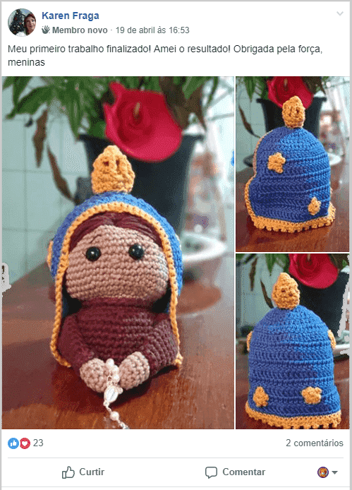 amigurumi nossa senhora de aparecida